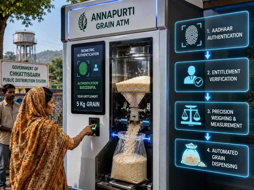 Chhattisgarh’s Grain ATM How Technology Could Make Ration Distribution Faster and More Transparent