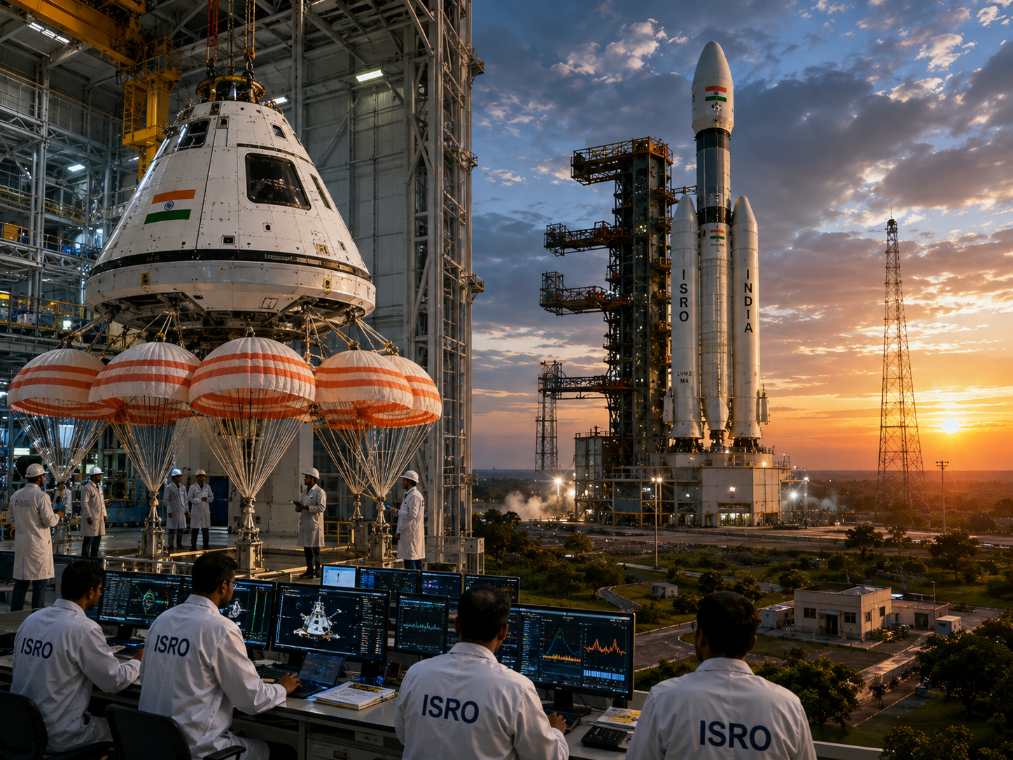 ISRO Updates India Marks National Space Day as Gaganyaan Moves Closer to Human Spaceflight