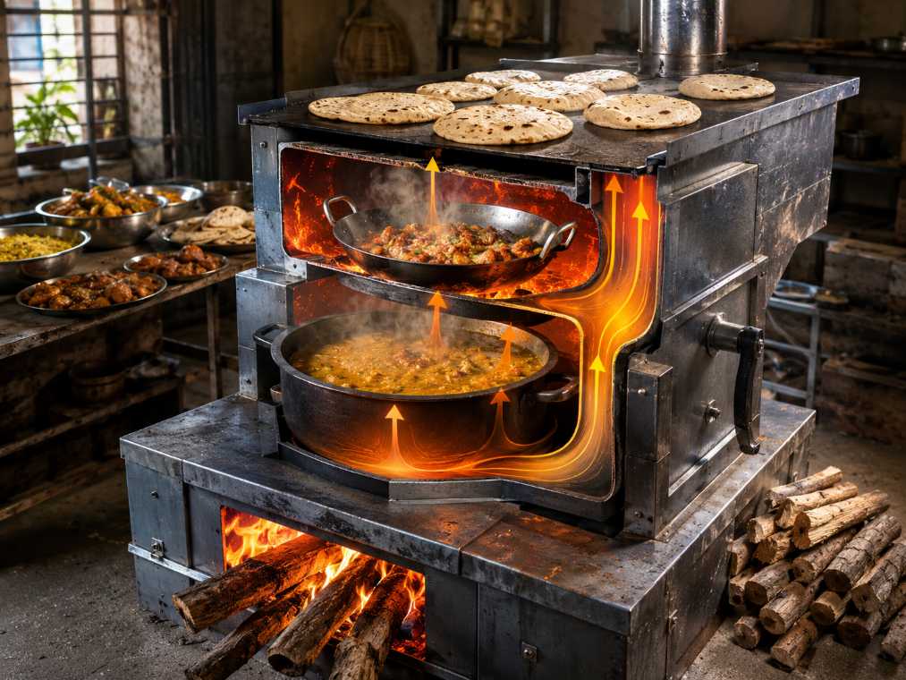 Udaipur Craftsman Builds a Multi-Function Stove That Can Cook for 25 People in 30 Minutes
