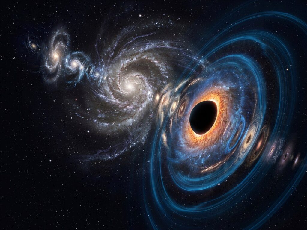 Runaway Supermassive Black Hole RBH-1 Discovered Racing Through Space, Unlocking the Secrets of Ancient Galaxy Collisions