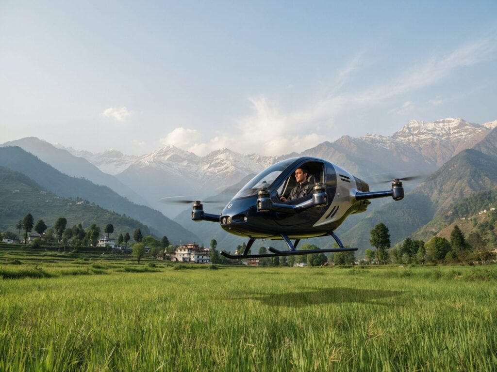 Uttarakhand Innovator Ravi Tamta Test-Flies HAPIDA SKYNeX, a Single-Seater Electric Flying Vehicle