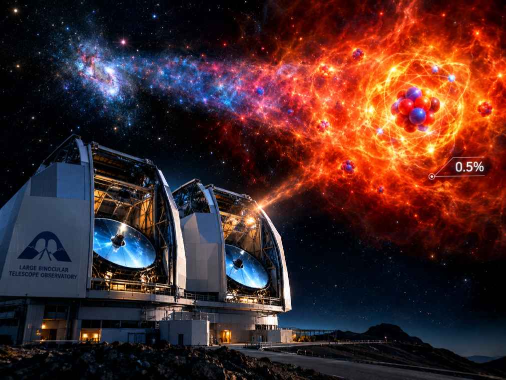 Universe’s First Five Minutes Put to the Test With 0.5% Helium Precision